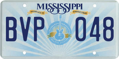 MS license plate BVP048