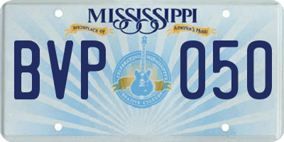 MS license plate BVP050