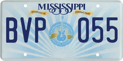 MS license plate BVP055