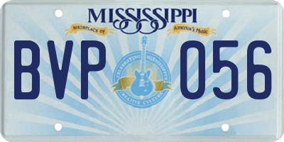 MS license plate BVP056
