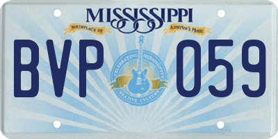 MS license plate BVP059