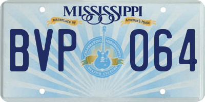 MS license plate BVP064