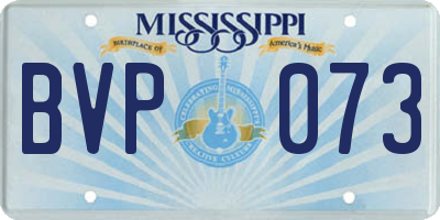 MS license plate BVP073