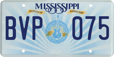 MS license plate BVP075