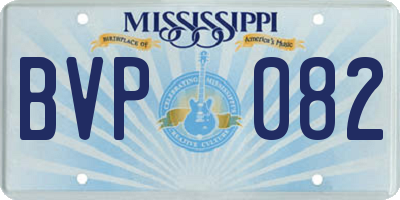 MS license plate BVP082