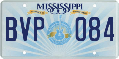 MS license plate BVP084