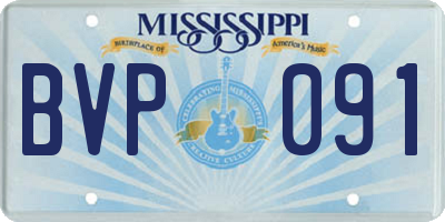 MS license plate BVP091
