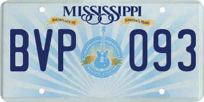 MS license plate BVP093