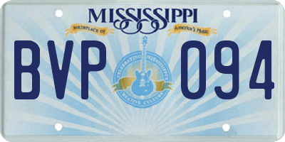 MS license plate BVP094