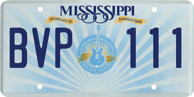 MS license plate BVP111