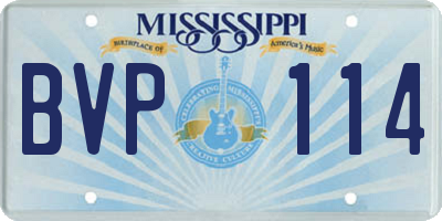 MS license plate BVP114