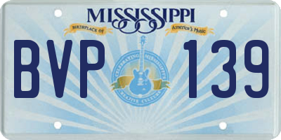 MS license plate BVP139