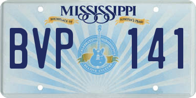 MS license plate BVP141