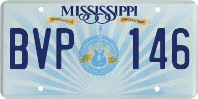 MS license plate BVP146