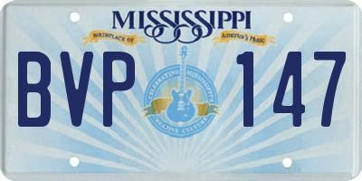 MS license plate BVP147
