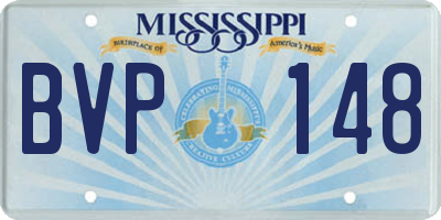 MS license plate BVP148