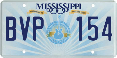 MS license plate BVP154