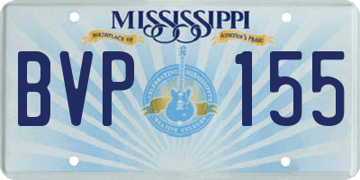 MS license plate BVP155
