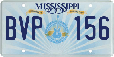 MS license plate BVP156