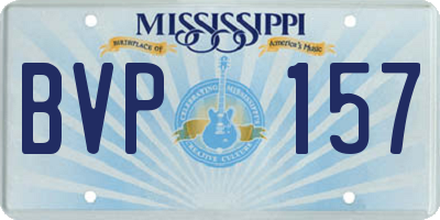 MS license plate BVP157