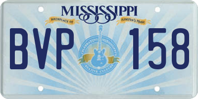 MS license plate BVP158