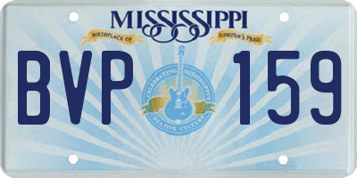 MS license plate BVP159