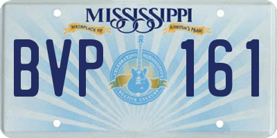 MS license plate BVP161