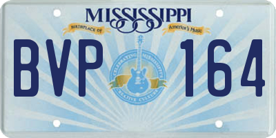 MS license plate BVP164