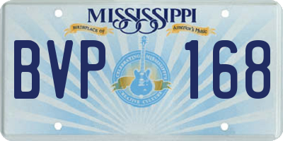 MS license plate BVP168
