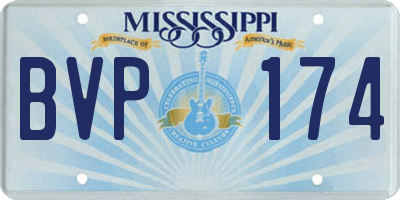 MS license plate BVP174