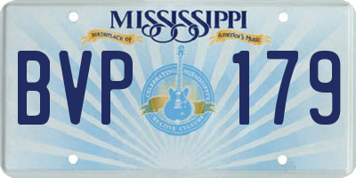 MS license plate BVP179