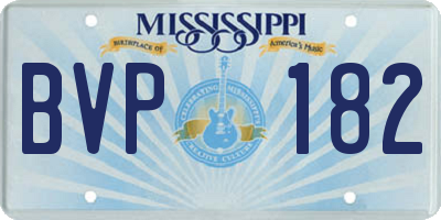 MS license plate BVP182