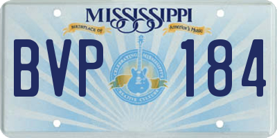MS license plate BVP184
