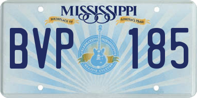 MS license plate BVP185