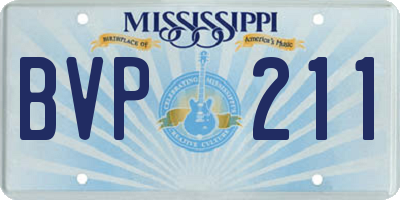 MS license plate BVP211