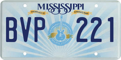 MS license plate BVP221