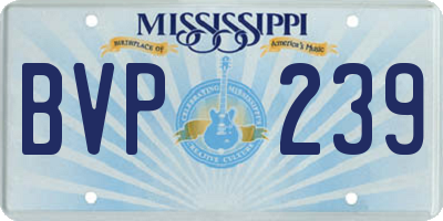 MS license plate BVP239