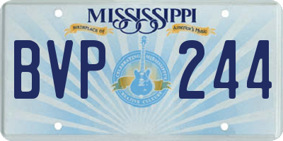 MS license plate BVP244