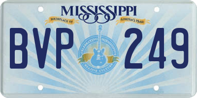 MS license plate BVP249