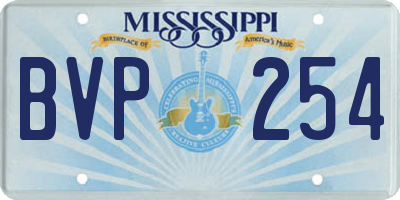 MS license plate BVP254