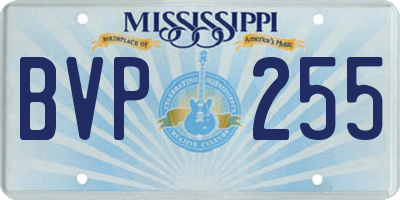 MS license plate BVP255