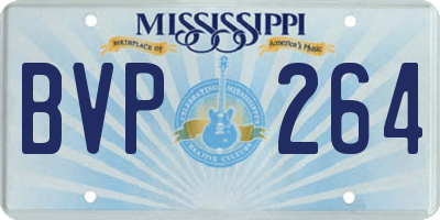 MS license plate BVP264
