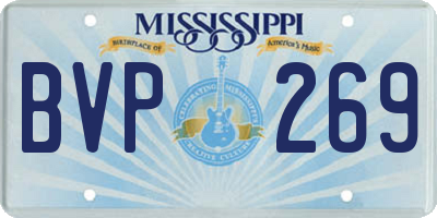 MS license plate BVP269