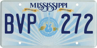 MS license plate BVP272