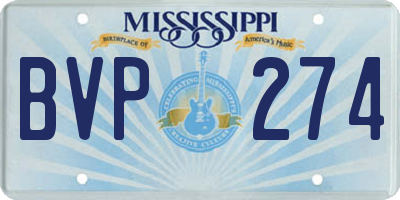 MS license plate BVP274