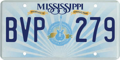 MS license plate BVP279