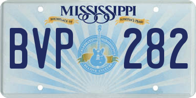 MS license plate BVP282