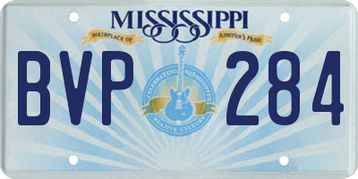 MS license plate BVP284