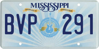 MS license plate BVP291
