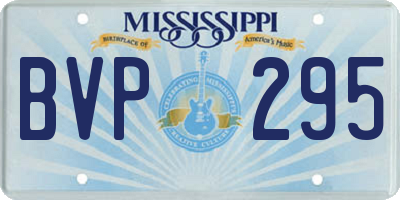 MS license plate BVP295